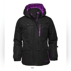 Arctix Kids 5T Black and Purple Ski Jacket And Pant Set